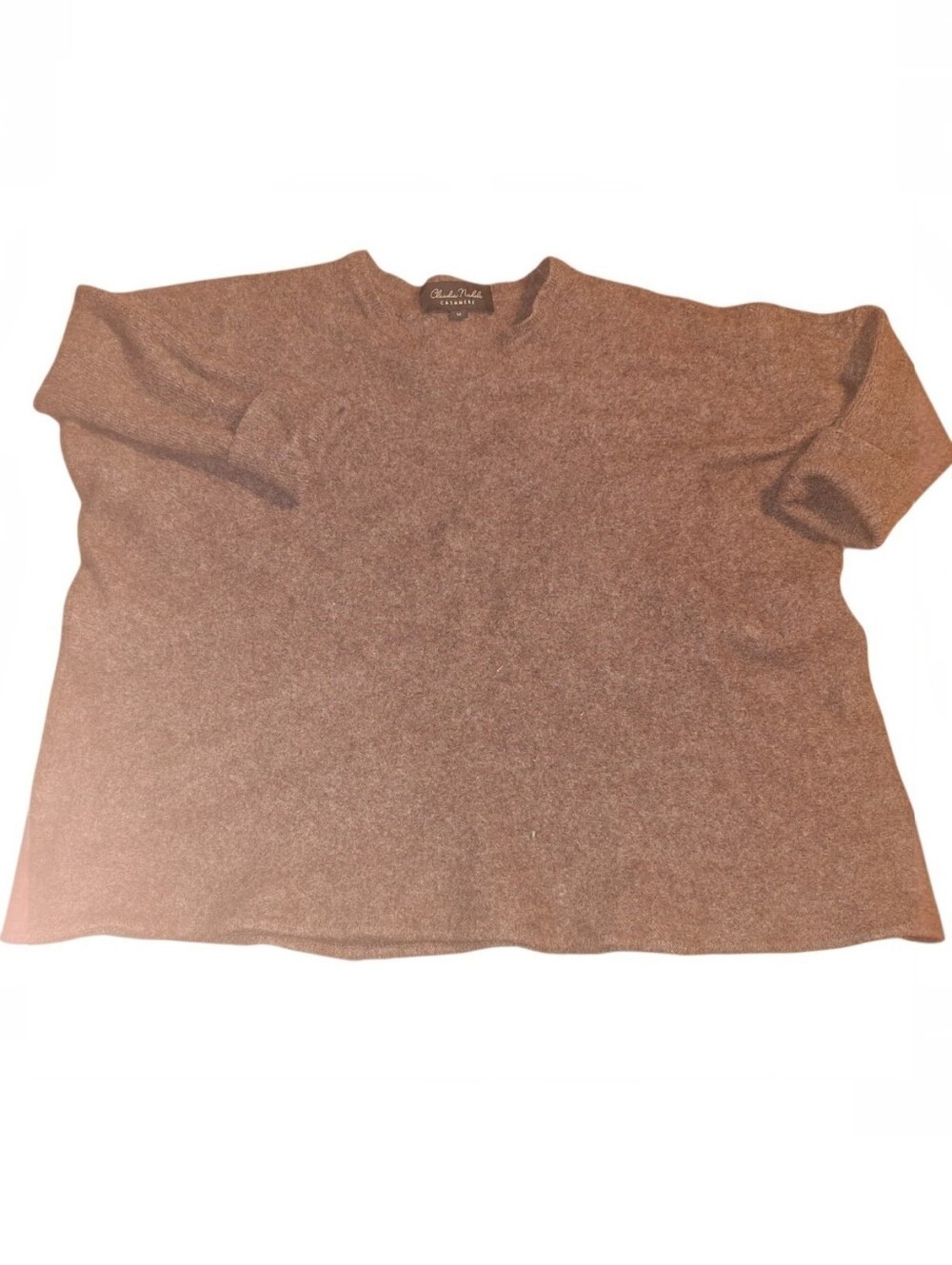 Claudia Nichole Women’s 100% Cashmere Oversized Sweater Brown Sz M Quiet Luxury